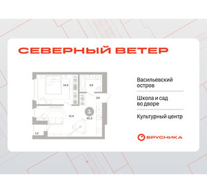 Квартира 45,1 м², 1-комнатная - изображение 1