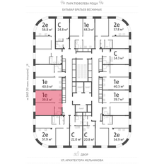 Квартира 39,8 м², 1-комнатная - изображение 2