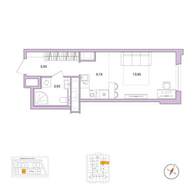 Квартира 28,6 м², студия - изображение 1