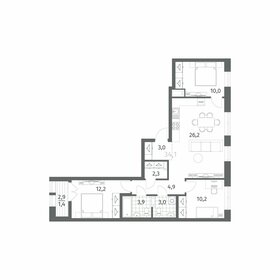 Квартира 77,1 м², 3-комнатная - изображение 1