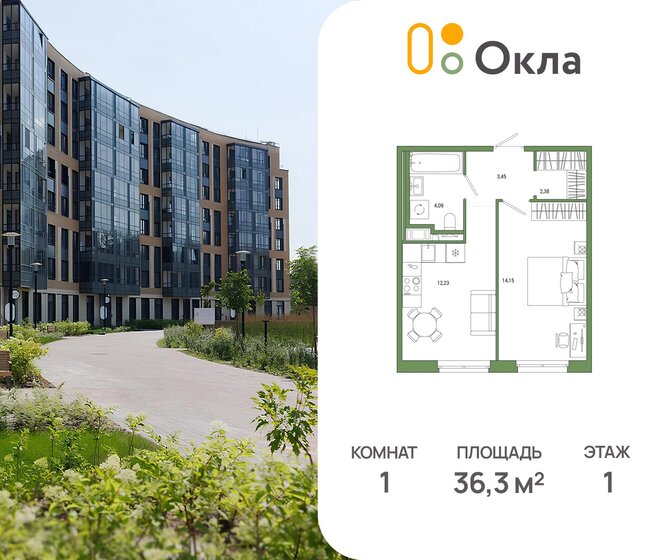 38,6 м², 1-комнатная квартира 11 821 705 ₽ - изображение 31