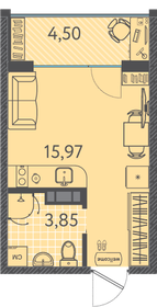 Квартира 21,8 м², студия - изображение 1