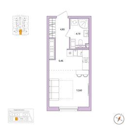 Квартира 28,1 м², студия - изображение 1