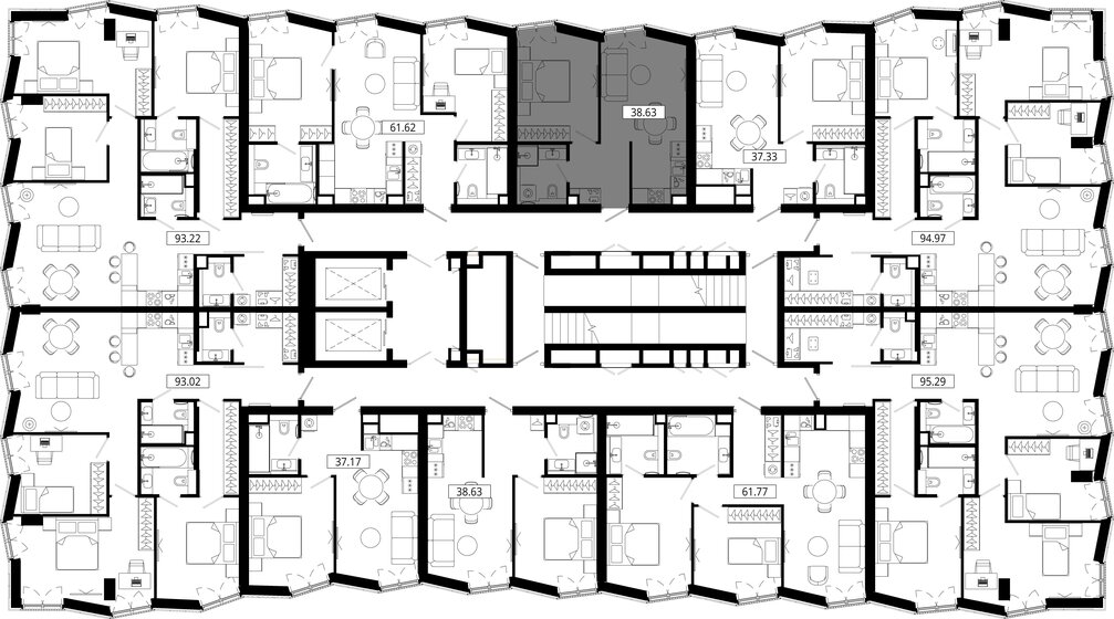 54,3 м², 2-комнатная квартира 15 500 000 ₽ - изображение 114