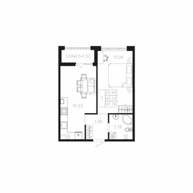 Квартира 41,8 м², 1-комнатная - изображение 1