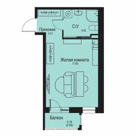 Квартира 26,7 м², студия - изображение 1
