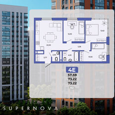 Квартира 73,2 м², 4-комнатная - изображение 1