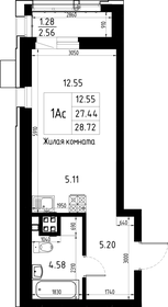 Квартира 28,7 м², студия - изображение 1