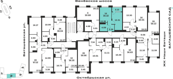 Квартира 36,2 м², 1-комнатная - изображение 2