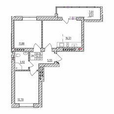 Квартира 57,6 м², 2-комнатная - изображение 2