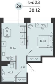 Квартира 38,1 м², 1-комнатная - изображение 1