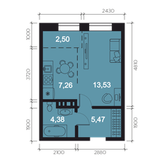 Квартира 33,1 м², 1-комнатная - изображение 3