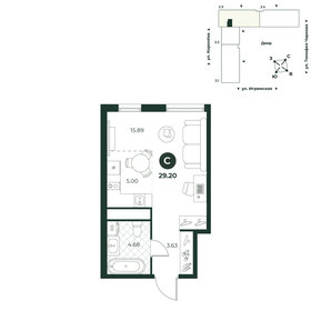 Квартира 29,2 м², студия - изображение 1