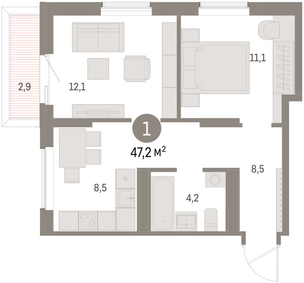 110,3 м², 4-комнатная квартира 8 200 000 ₽ - изображение 81