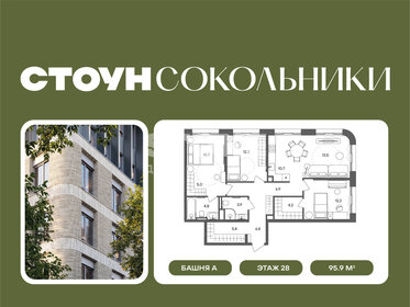 Квартира 95,9 м², 3-комнатная - изображение 1
