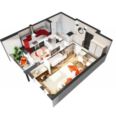 Квартира 42,2 м², 1-комнатная - изображение 2