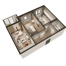 Квартира 66,4 м², 2-комнатная - изображение 3