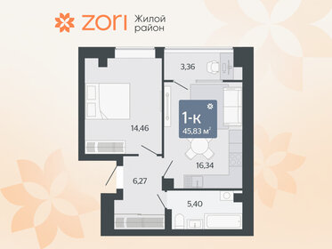 Квартира 45,8 м², 1-комнатная - изображение 1