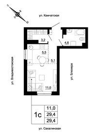 Квартира 29,4 м², 1-комнатная - изображение 1