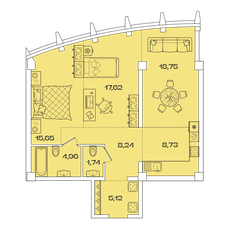 Квартира 80,8 м², 2-комнатная - изображение 3