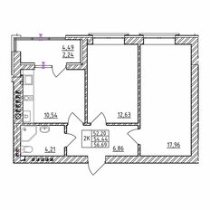 Квартира 56,7 м², 2-комнатная - изображение 2