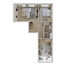 Квартира 59,2 м², 2-комнатная - изображение 2