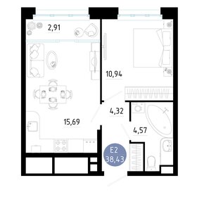 Квартира 38,4 м², 1-комнатная - изображение 1