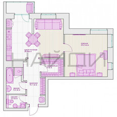 Квартира 76,7 м², 2-комнатная - изображение 2