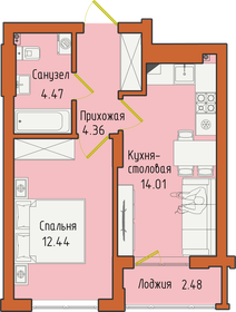 Квартира 37,8 м², 1-комнатная - изображение 1