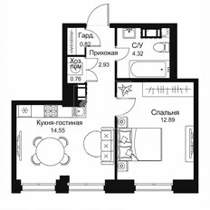 Квартира 36,5 м², 1-комнатная - изображение 2