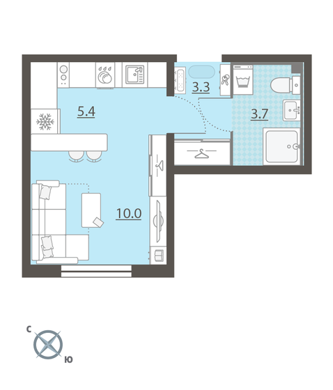 30,5 м², квартира-студия 4 482 030 ₽ - изображение 44