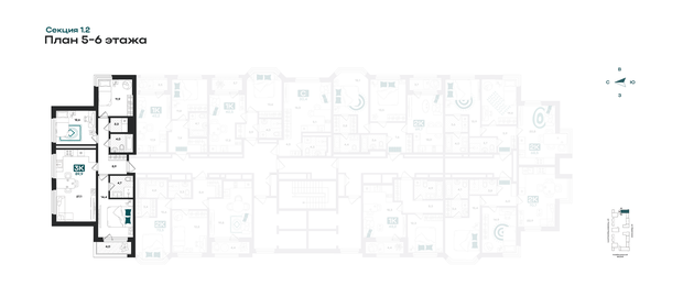 Квартира 89,9 м², 3-комнатная - изображение 2