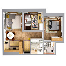 Квартира 61 м², 3-комнатная - изображение 2