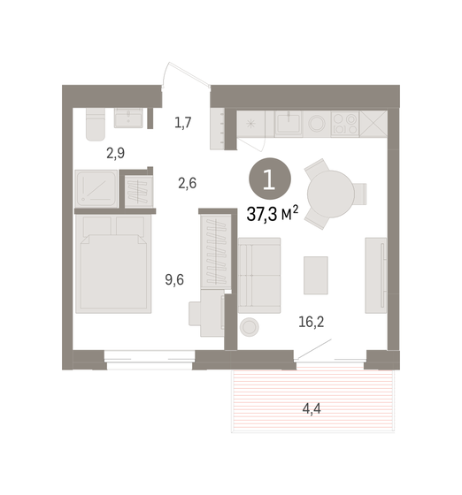 47,3 м², 2-комнатная квартира 5 500 000 ₽ - изображение 92