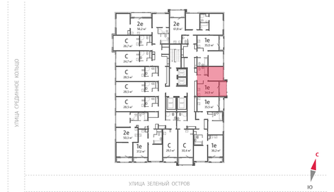 Квартира 34,9 м², 1-комнатная - изображение 3