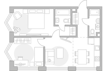 Квартира 58,2 м², 2-комнатная - изображение 1