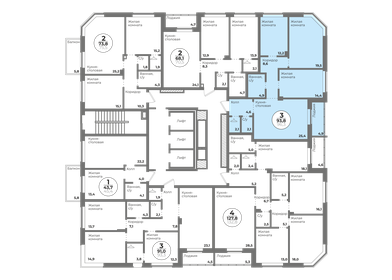 Квартира 93,8 м², 3-комнатная - изображение 2