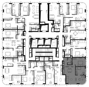 Квартира 74,8 м², 2-комнатная - изображение 3