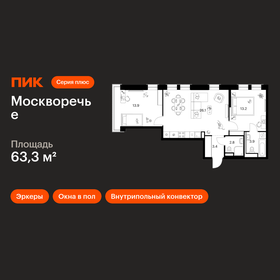 Квартира 63,3 м², 2-комнатная - изображение 1
