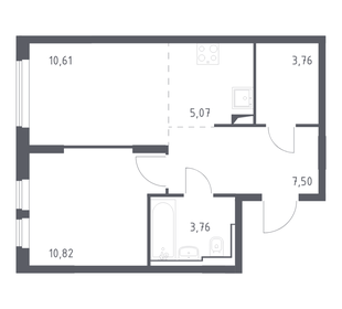 Квартира 41,5 м², 1-комнатная - изображение 1