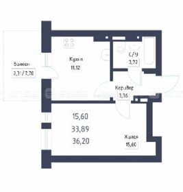Квартира 36,2 м², 1-комнатная - изображение 1