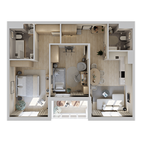 Квартира 66,5 м², 2-комнатная - изображение 2