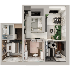 Квартира 81,5 м², 4-комнатная - изображение 2