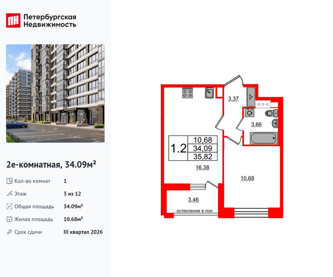 31,2 м², 1-комнатная квартира 9 300 000 ₽ - изображение 126