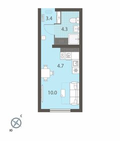 Квартира 22,4 м², студия - изображение 1