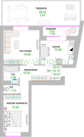 Квартира 67,2 м², 2-комнатная - изображение 1