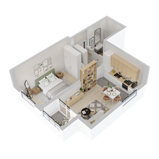 Квартира 41,3 м², 1-комнатная - изображение 5