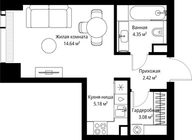 Квартира 29,7 м², студия - изображение 2