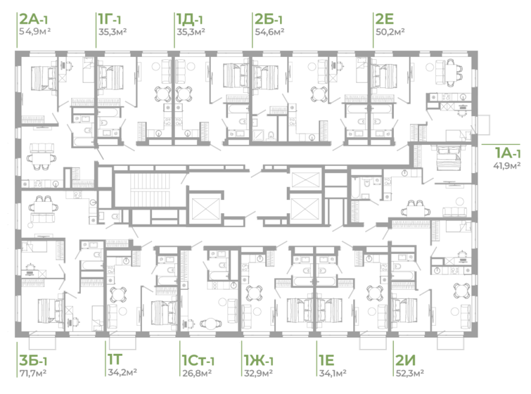32,9 м², 1-комнатная квартира 5 940 000 ₽ - изображение 36