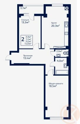 120 м², 3-комнатная квартира 10 200 000 ₽ - изображение 39